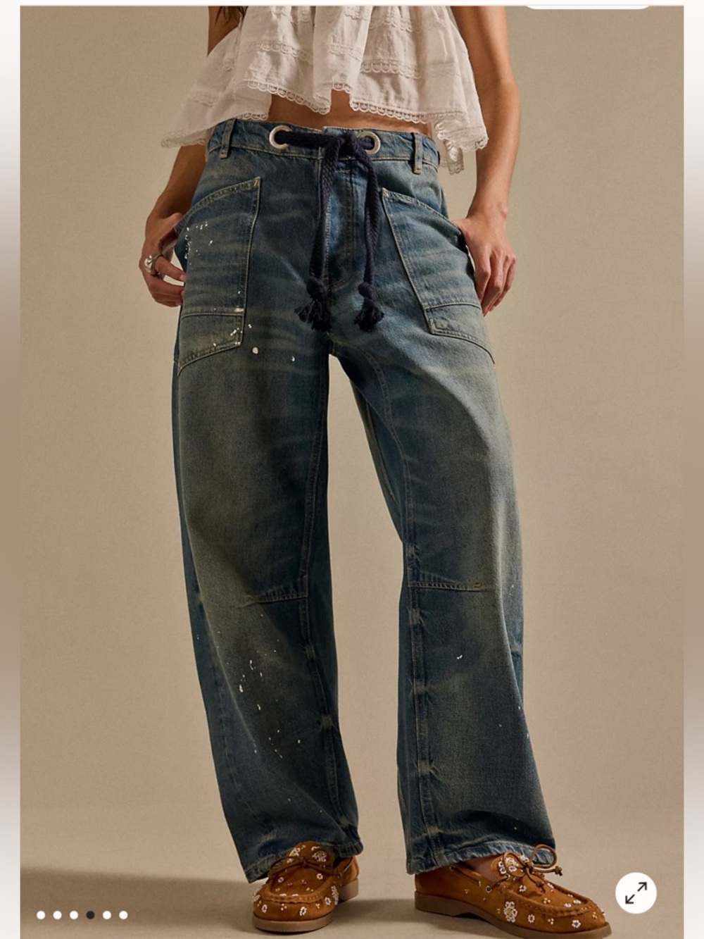 Moxie pull up barrel jeans free people